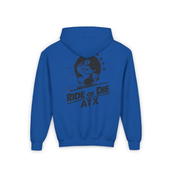 Ride or Die ATX Official Logo Heavy Blend Hooded Sweatshirt (Youth) - Image 8