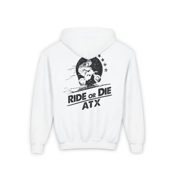 Ride or Die ATX Official Logo Heavy Blend Hooded Sweatshirt (Youth) - Image 4